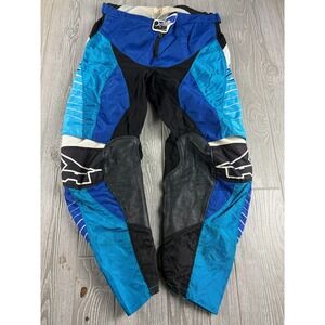 AXO Motocross Riding Pants Blue Black Off-Road Racing Gear Inseam 25